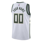 Milwaukee Bucks Nike Swingman Custom Jersey White - Association Edition