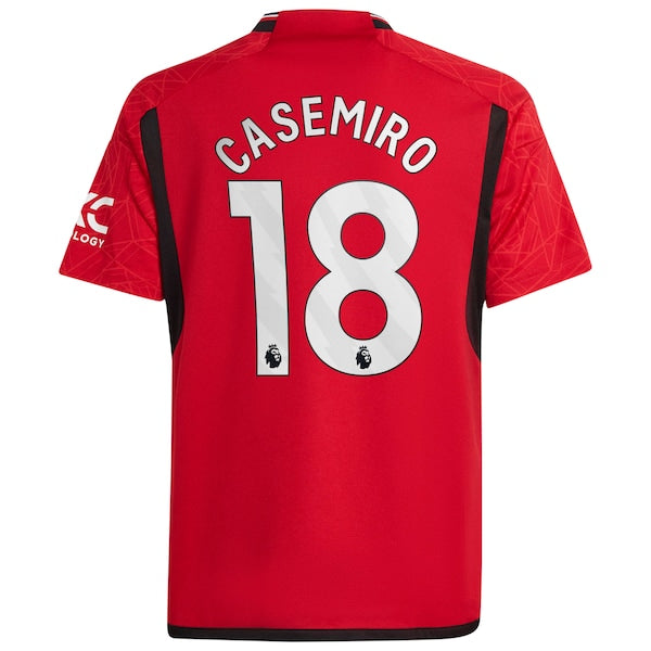 Casemiro Manchester United adidas Youth 2023/24 Home Replica Player Jersey - Red