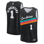 Victor Wembanyama San Antonio Spurs  Youth 2025/26 City Edition Fast Break Jersey - Black