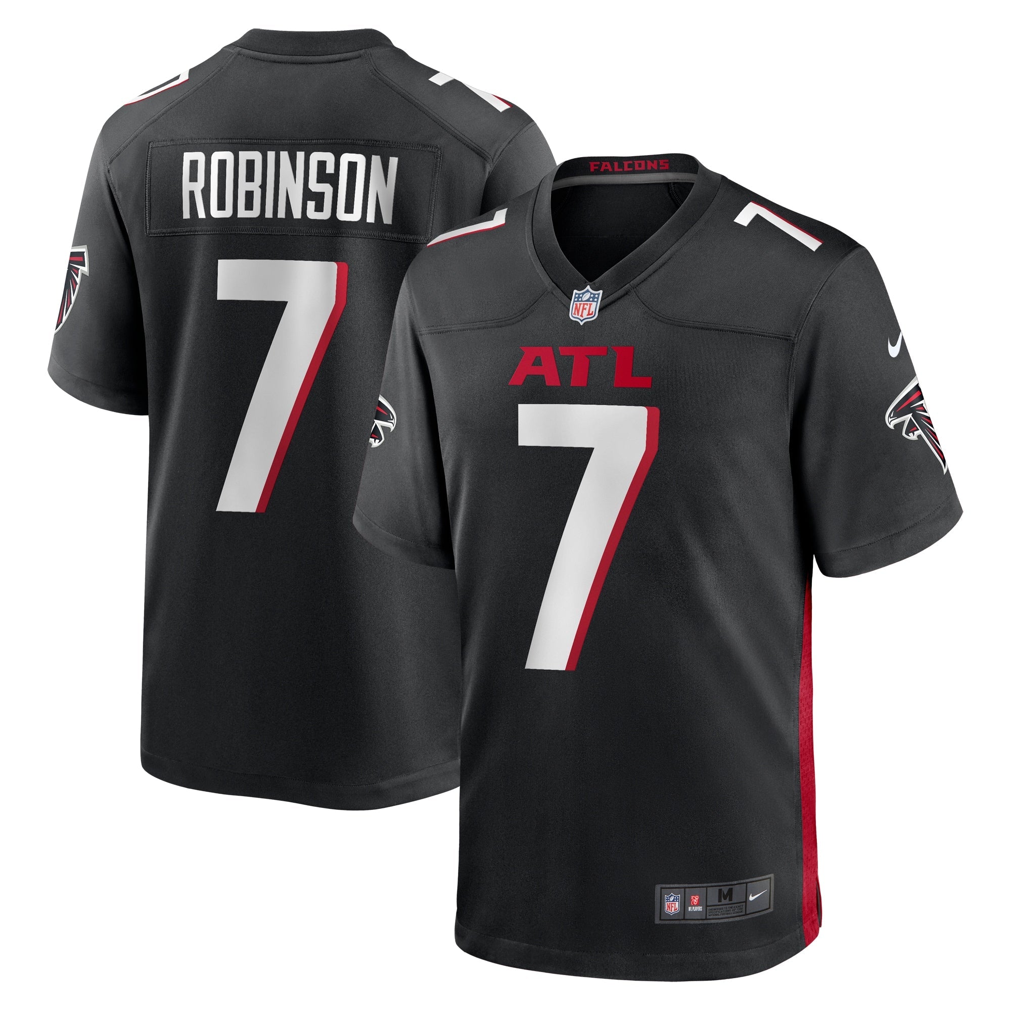 Bijan Robinson Atlanta Falcons Nike 2023 NFL Draft First Round Pick Game Jersey - White/Black