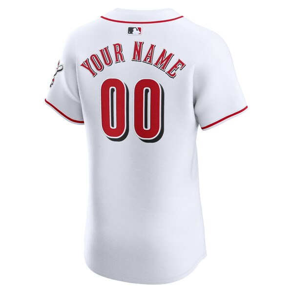 Cincinnati Reds Nike Home Elite Custom Jersey - White