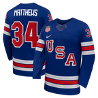 Auston Matthews USA Hockey Nike 2026 Home Replica Jersey - Royal