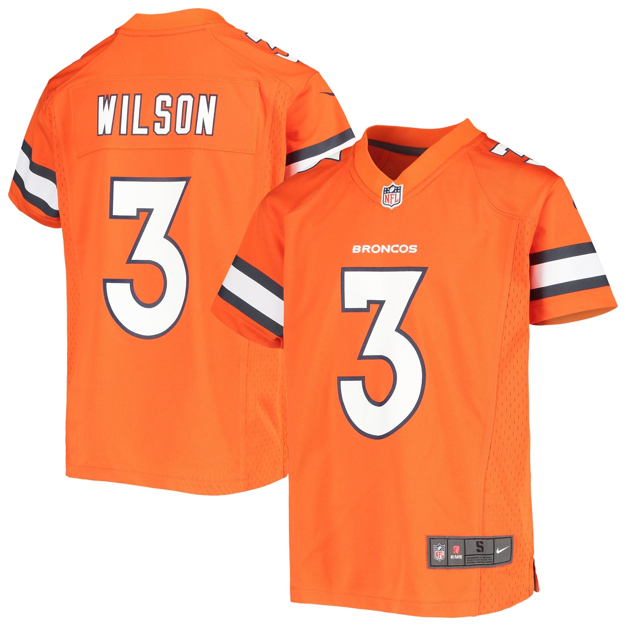 Russell Wilson Denver Broncos Nike Youth Game Jersey - Navy/Orange/White