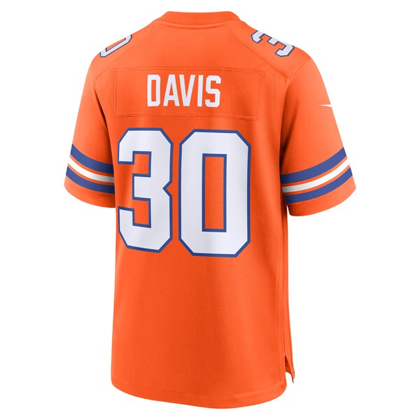 Terrell Davis Denver Broncos Nike Mile High Collection 1977 Throwback Retired Player Game Jersey - Orange