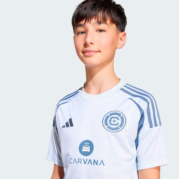 Chicago Fire adidas Youth 2025 The Municipal Kit Replica Jersey - Light Blue