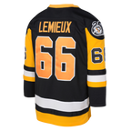 Mario Lemieux Pittsburgh Penguins  Youth 1991/92 Captain Patch Blue Line Player Jersey - Black