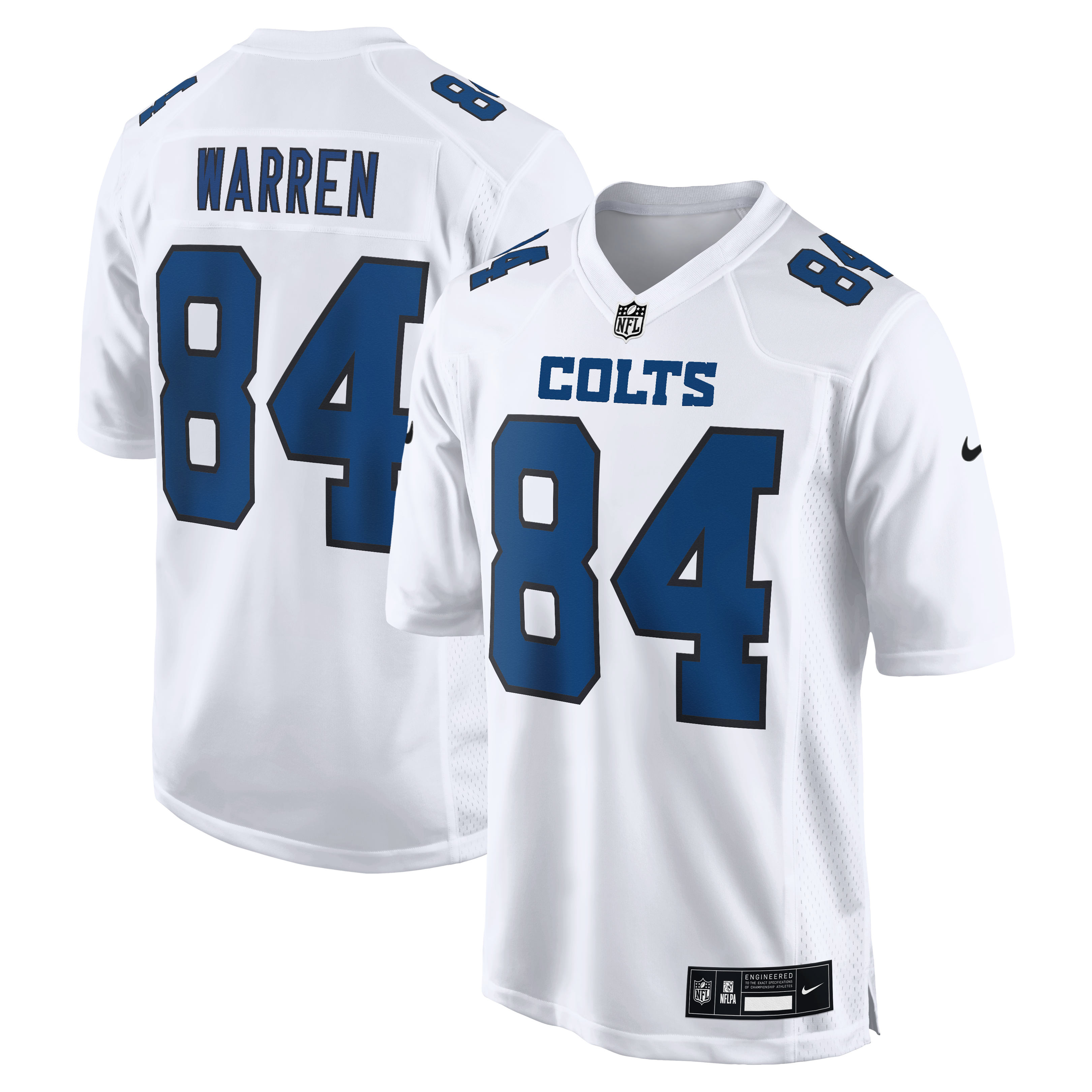 Men's Nike Tyler Warren Carbon Black Indianapolis Colts Fashion Game Jersey - Black/White