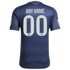 Los Merengues adidas 2025/26 Away Authentic Custom Jersey - Blue/White