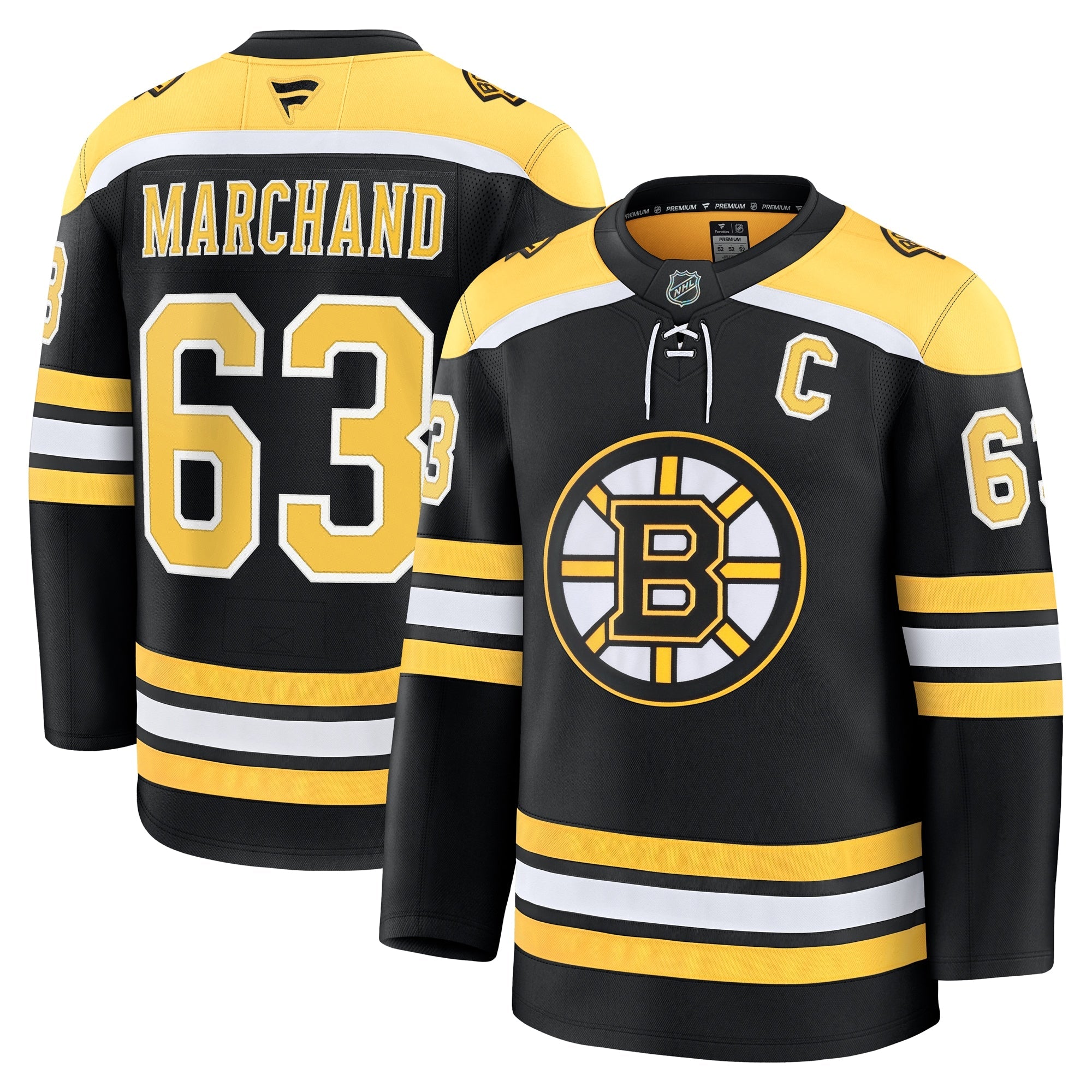 Brad Marchand Boston Bruins  Away Premium Jersey - White/Black