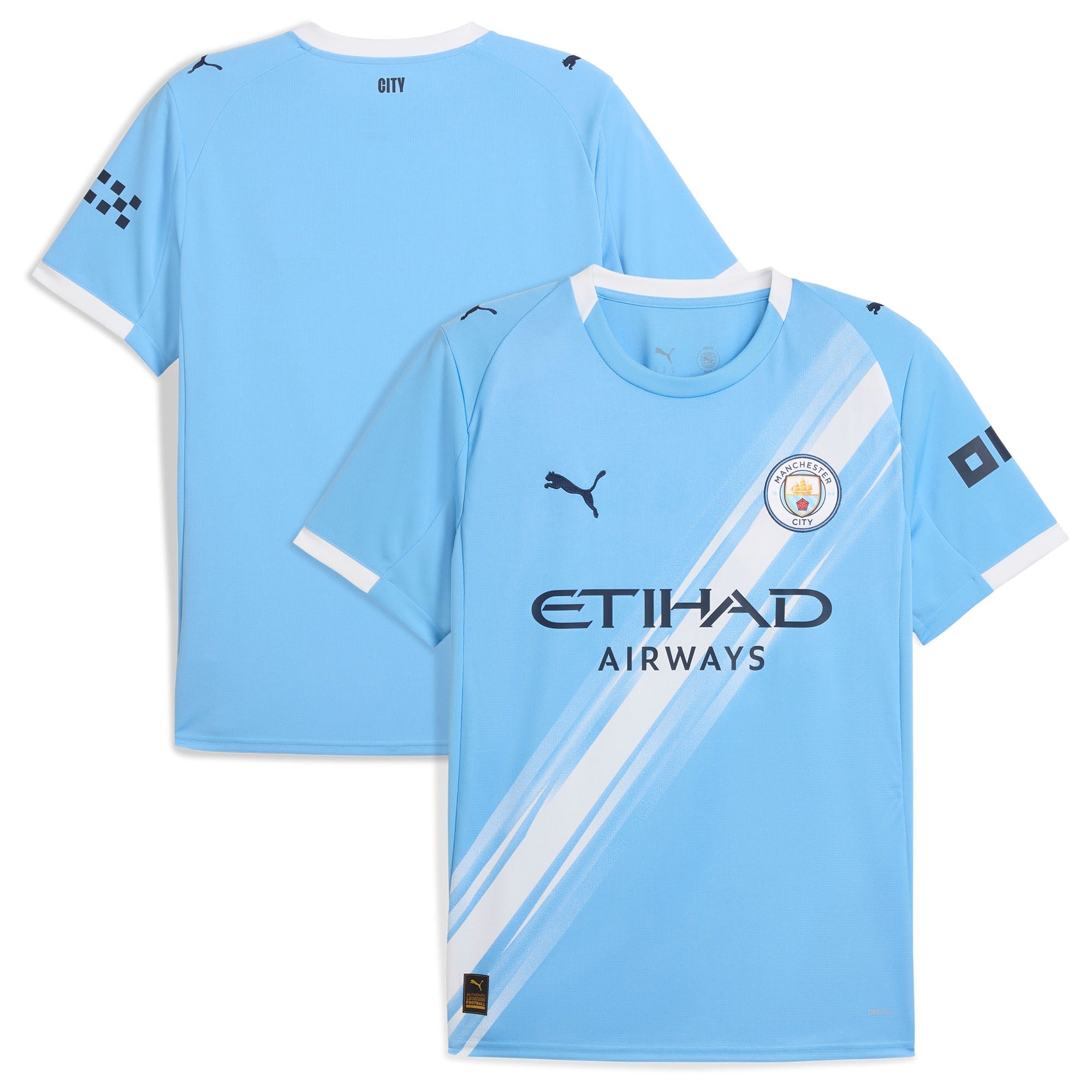 Manchester City Puma 2025/26 Away Replica Jersey - Black/Light Blue