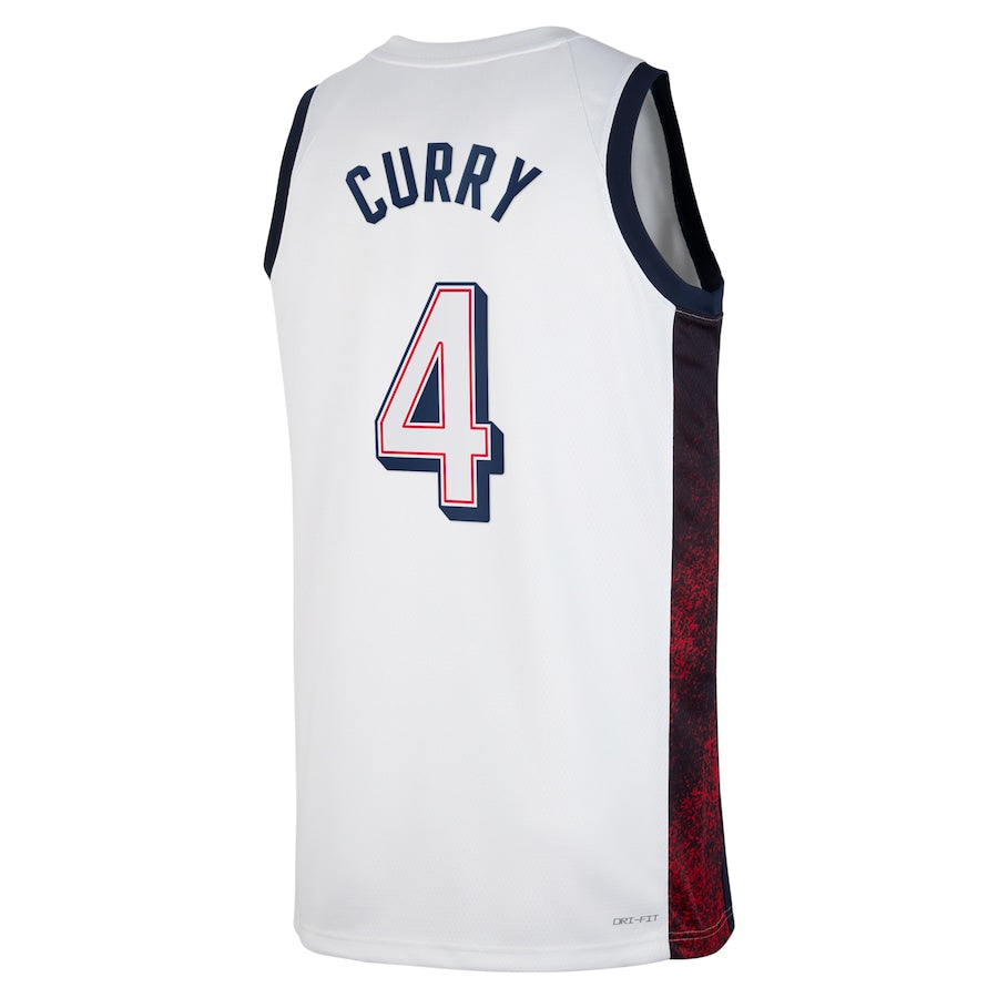 Stephen Curry #4 USA Men’s National Team USA 2024 OLYMPIC JERSEYS - White