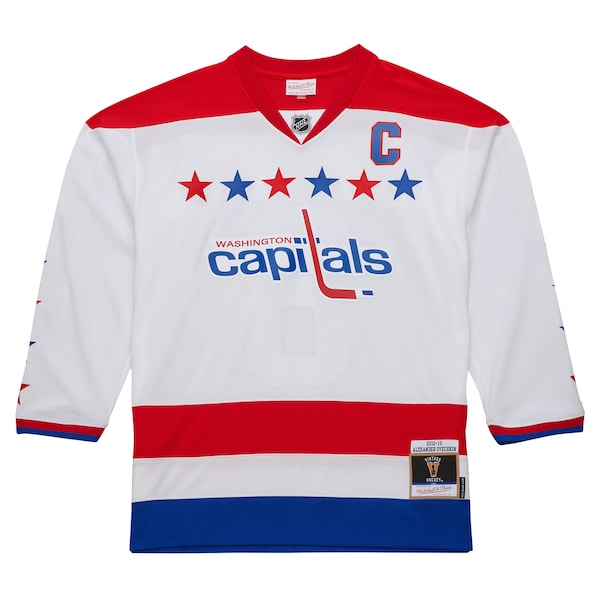 Alexander Ovechkin Washington Capitals  2012/13 Alternate Captain Blue Line Player Jersey - White/Black