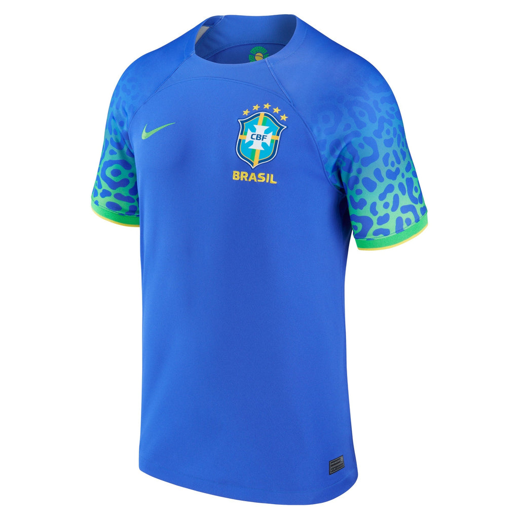 Brazil National Team Nike 2022/23 Away Authentic Blank Jersey - Blue