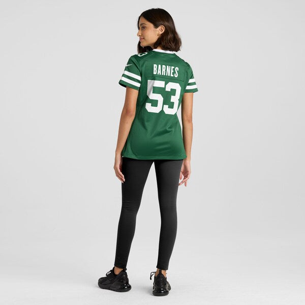Zaire Barnes New York Jets Nike Women's Team Game Jersey - Legacy Green