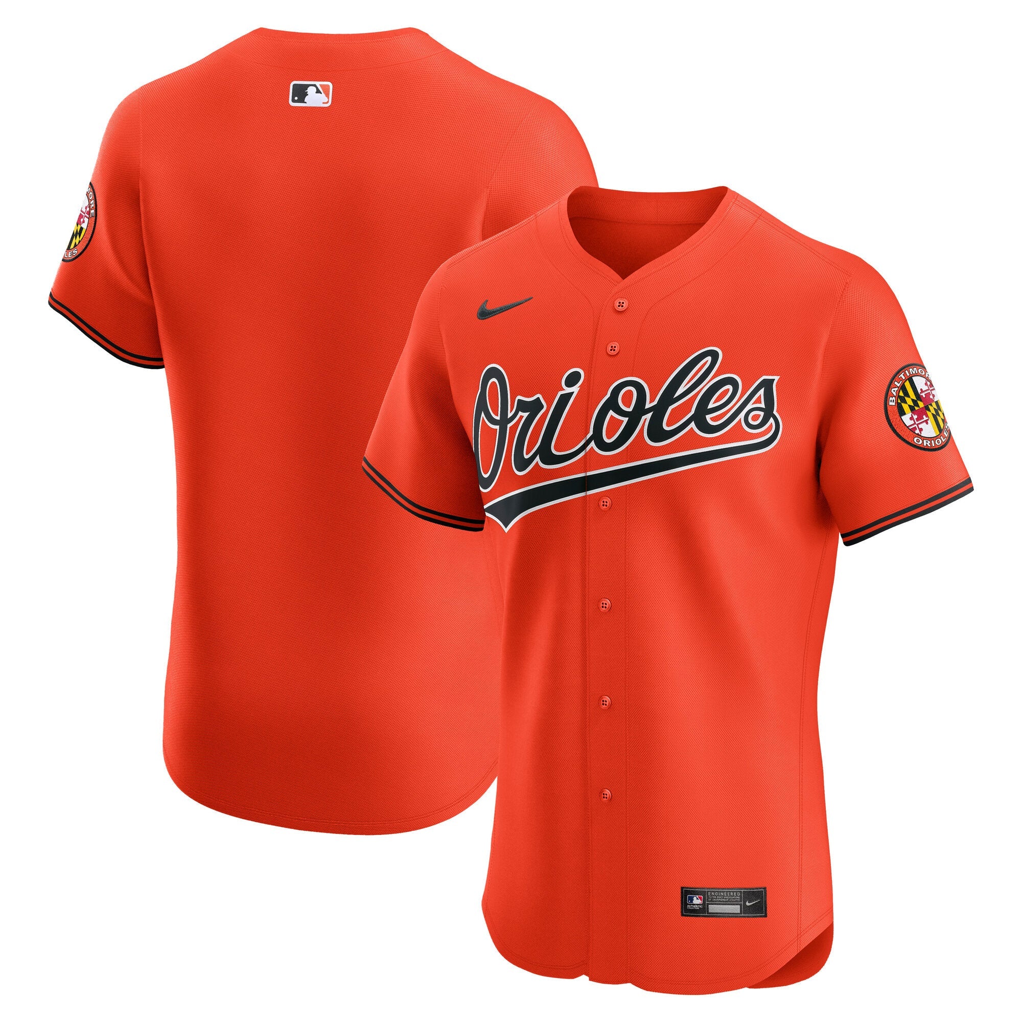 Baltimore Orioles Nike Alternate  Elite Jersey - Black/White/Orange