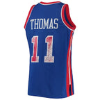 Isiah Thomas Detroit Pistons 1988/89 Hardwood Classics NBA 75th Anniversary Diamond Swingman Jersey - Blue