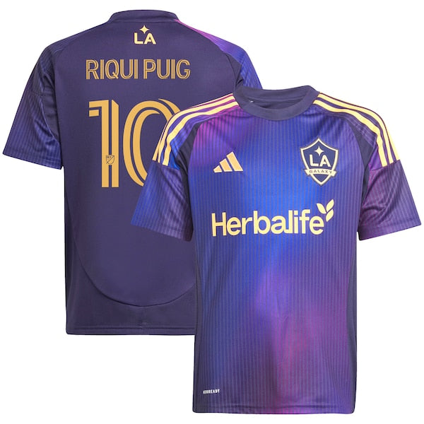 Riqui Puig LA Galaxy adidas Youth 2025 RIZON Replica Player Jersey - Navy