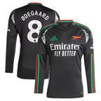 Martin Odegaard Arsenal adidas 2024/25 Away Replica Long Sleeve Player Jersey - Black