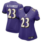 Jaire Alexander Baltimore Ravens Nike Women's Team Game Jersey -  Purple