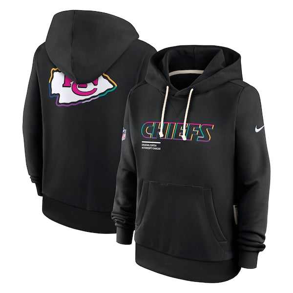 Kansas City Chiefs Nike Women's 2025 NFL Crucial Catch Sideline Standard Issue Dri-FIT Hoodie - Black