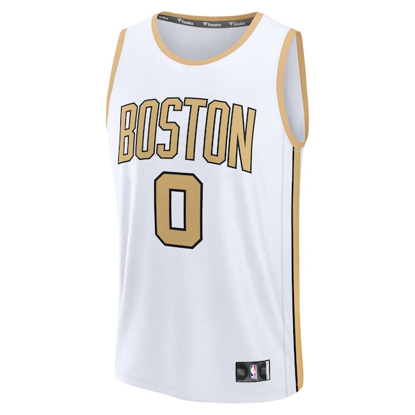 Jayson Tatum Boston Celtics  2025/26 City Edition Fast Break Jersey - White