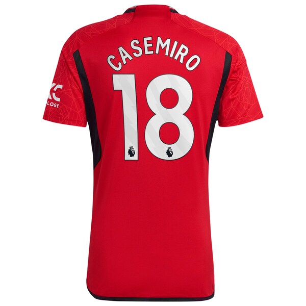 Casemiro Manchester United adidas 2023/24 Home Replica Player Jersey - Red/Green