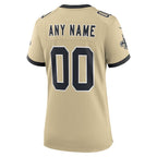 New Orleans Saints Nike Women's Gameday Golds Alternate Custom Game Jersey - Gold/Black
