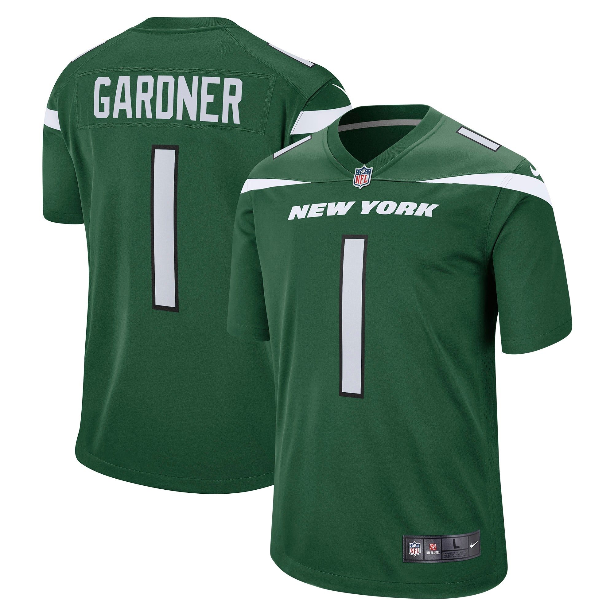 Ahmad Sauce Gardner New York Jets Nike Player Game Jersey - White/Green