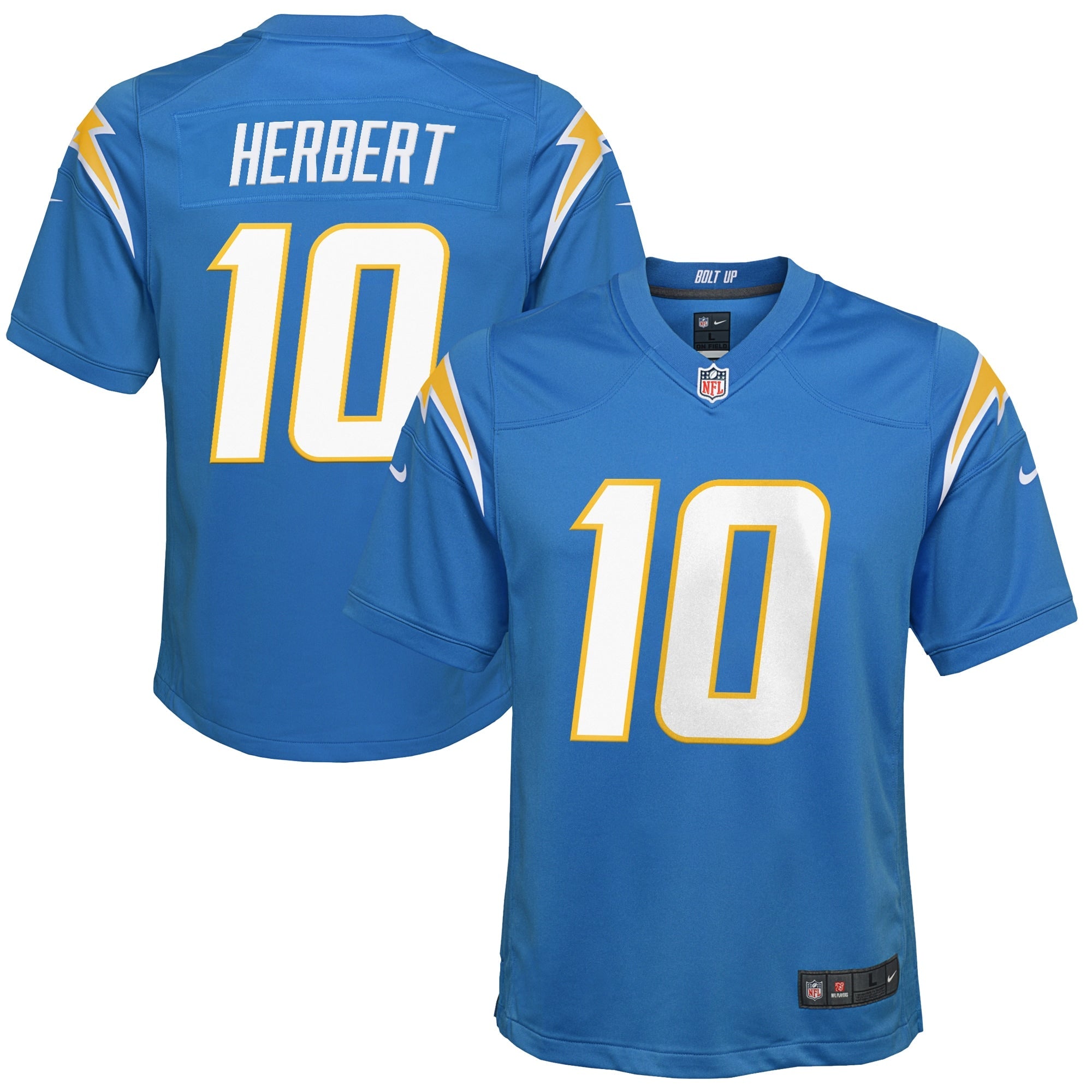 Justin Herbert Los Angeles Chargers Nike Youth Game Jersey - Royal/Navy/Powder Blue/White