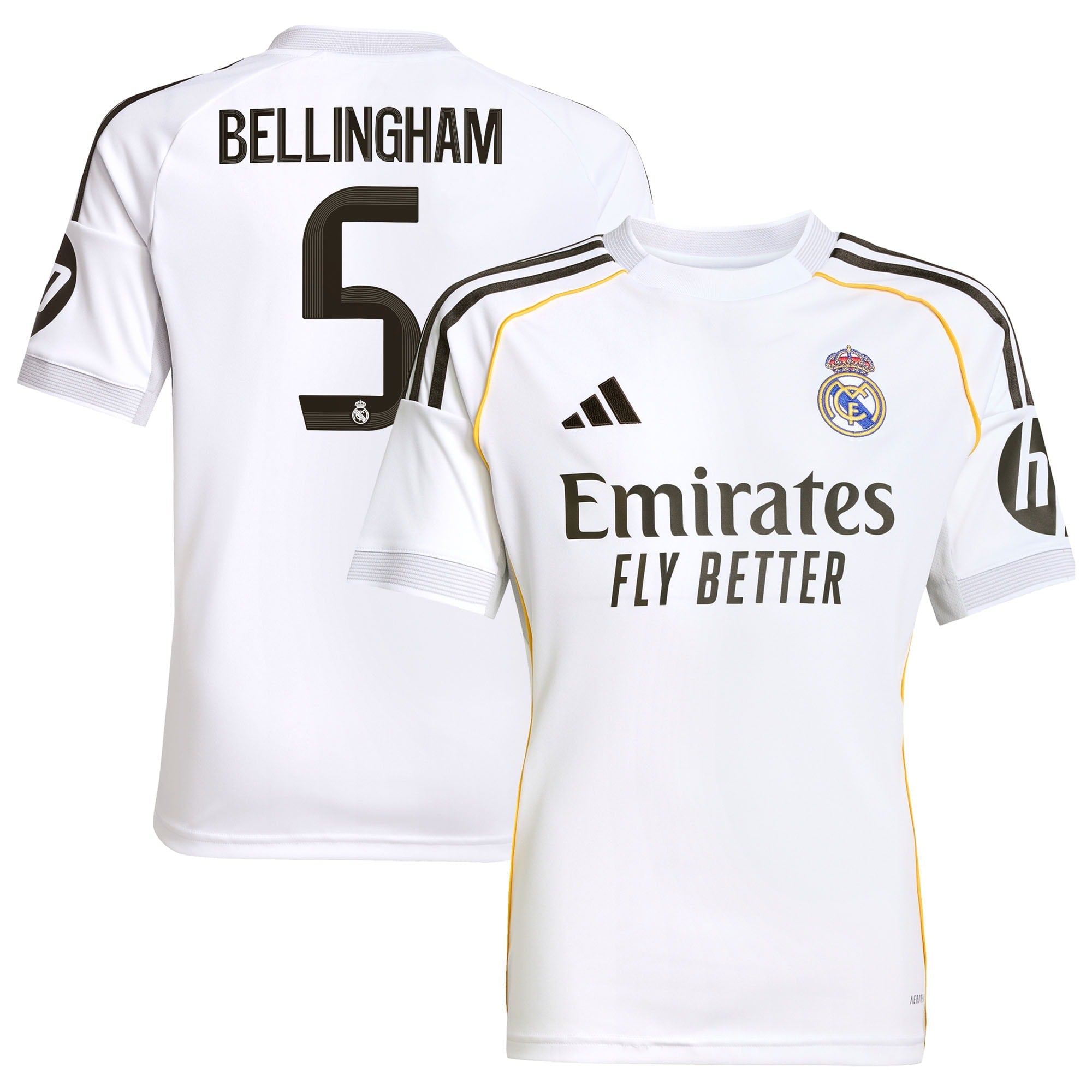 Jude Bellingham Los Merengues adidas Youth 2025/26 Away Replica Player Jersey - Blue/White