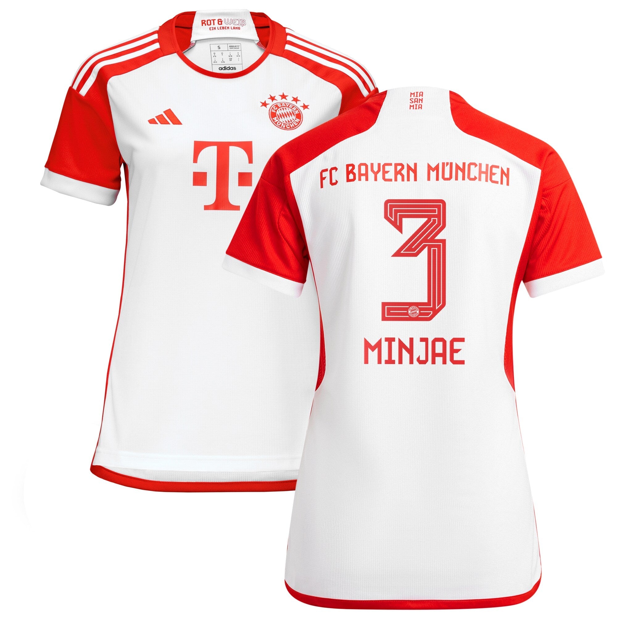 Kim Min-jae Bayern Munich adidas Women's 2023/24 Away Replica Player Jersey - Black/White