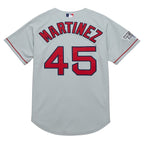 Pedro Martinez Boston Red Sox 2004 Cooperstown Collection Authentic Throwback Jersey - Gray
