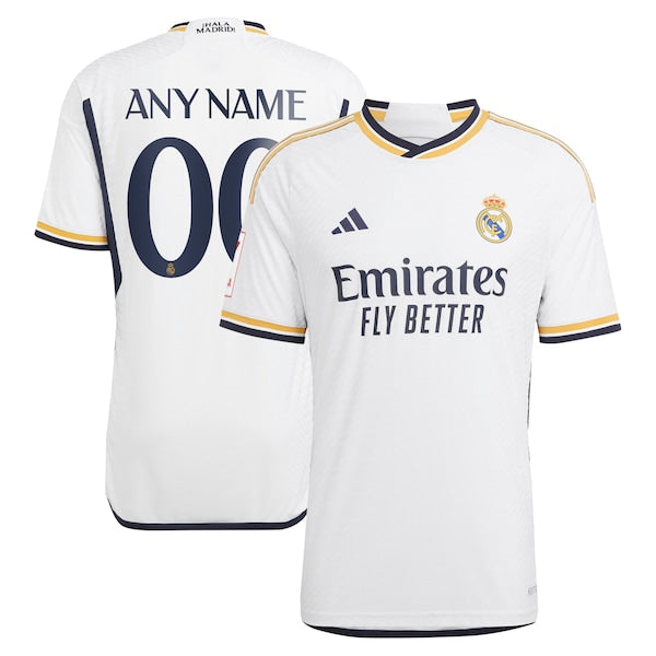 Los Merengues adidas 2023/24 Home Authentic Custom Jersey - White