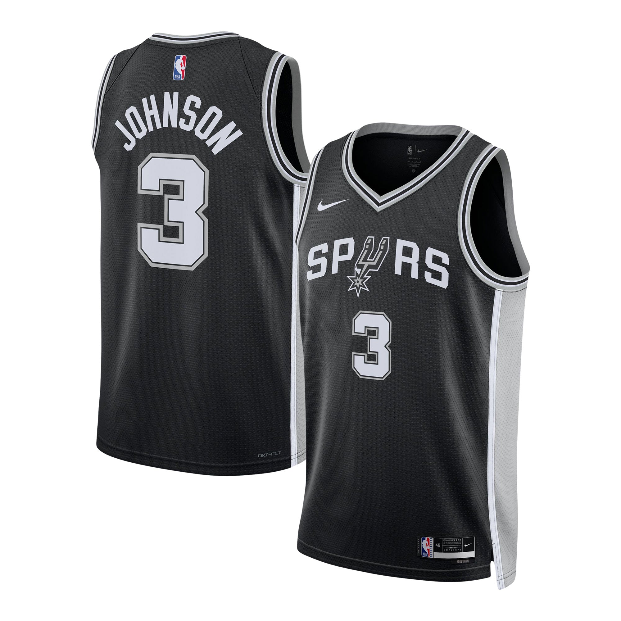 Keldon Johnson San Antonio Spurs Nike Unisex Swingman Jersey - Association Edition - White/Black
