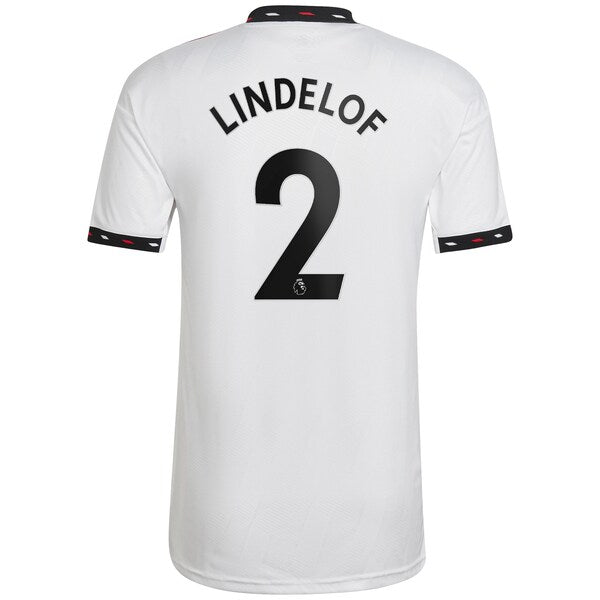Victor Lindelof Manchester United adidas 2022/23 Away Replica Player Jersey - White