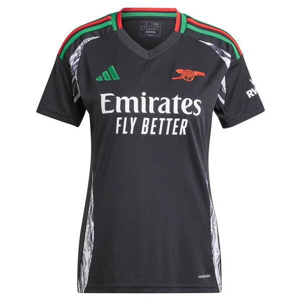 Bukayo Saka Arsenal adidas Women's 2024/25 Away Replica Player Jersey - Black