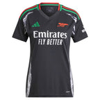 Bukayo Saka Arsenal adidas Women's 2024/25 Away Replica Player Jersey - Black