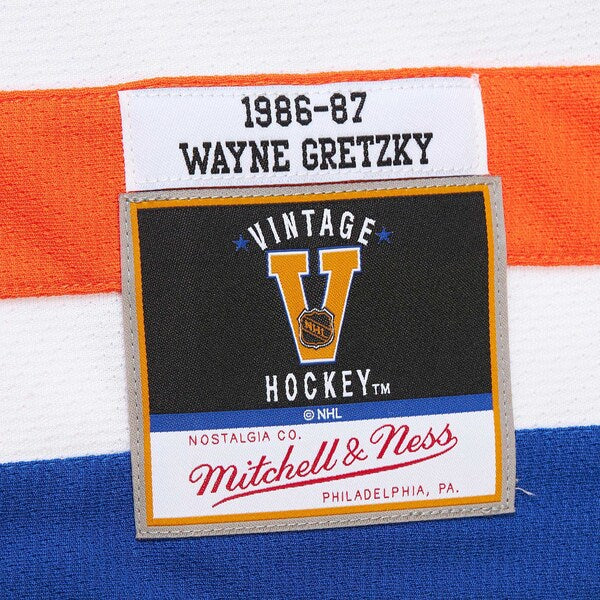 Wayne Gretzky Edmonton Oilers  1986/87 Blue Line Player Jersey - White