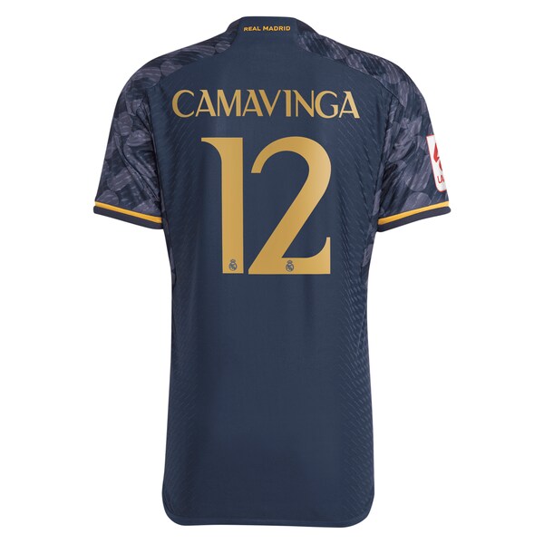 Eduardo Camavinga Los Merengues adidas 2023/24 Away Authentic Player Jersey - Navy/White