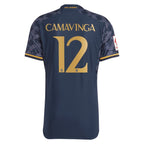 Eduardo Camavinga Los Merengues adidas 2023/24 Away Authentic Player Jersey - Navy/White