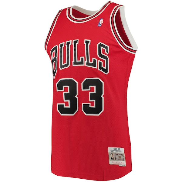 Scottie Pippen Chicago Bulls 1997/98 Big & Tall Hardwood Classics Swingman Jersey - Red