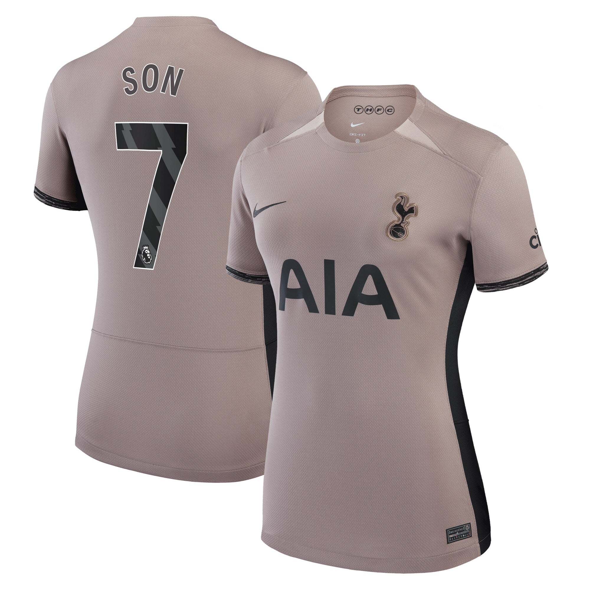 Son Heung-Min Tottenham Hotspur Nike Women's 2023/24 Away Stadium Replica Player Jersey - Navy/Tan/White