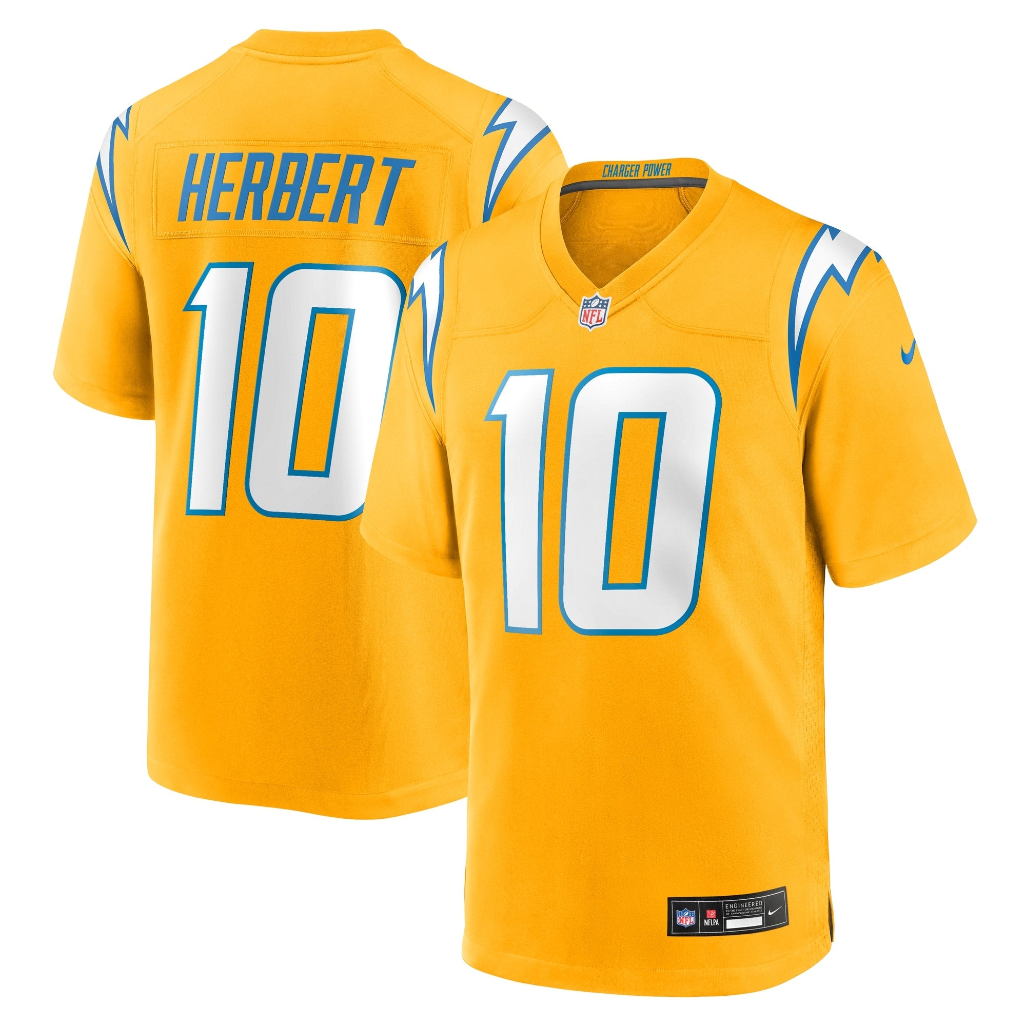 Justin Herbert Los Angeles Chargers Nike Alternate Super Chargers Game Player Jersey - Navy/Powder Blue/Gold