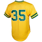 Rickey Henderson Oakland Athletics Cooperstown Mesh Batting Practice Jersey - Yellow