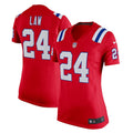 Ty Law New England Patriots Nike Women's Retired Game Jersey - Red/Navy