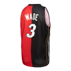 Dwyane Wade Miami Heat Hardwood Classics 2005/06 Split Swingman Jersey - Black/Red
