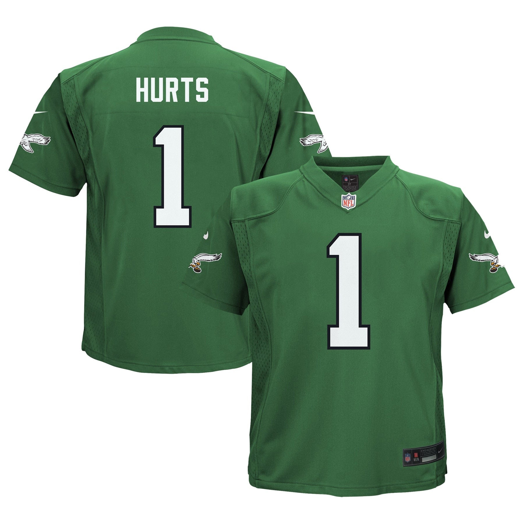 Jalen Hurts Philadelphia Eagles Nike Toddler Game Jersey - Green/Kelly Green