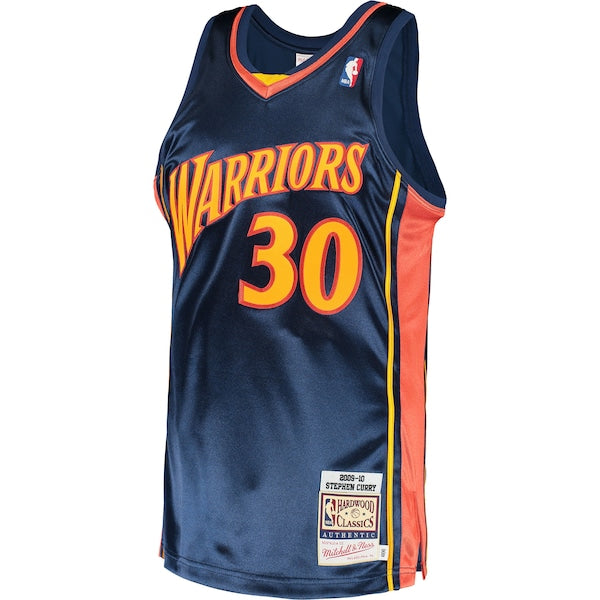 Stephen Curry Golden State Warriors 2009/10 Hardwood Classics Authentic Jersey - Navy