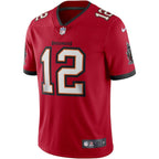 Tom Brady Tampa Bay Buccaneers Nike Vapor Limited Jersey - Red/Pewter