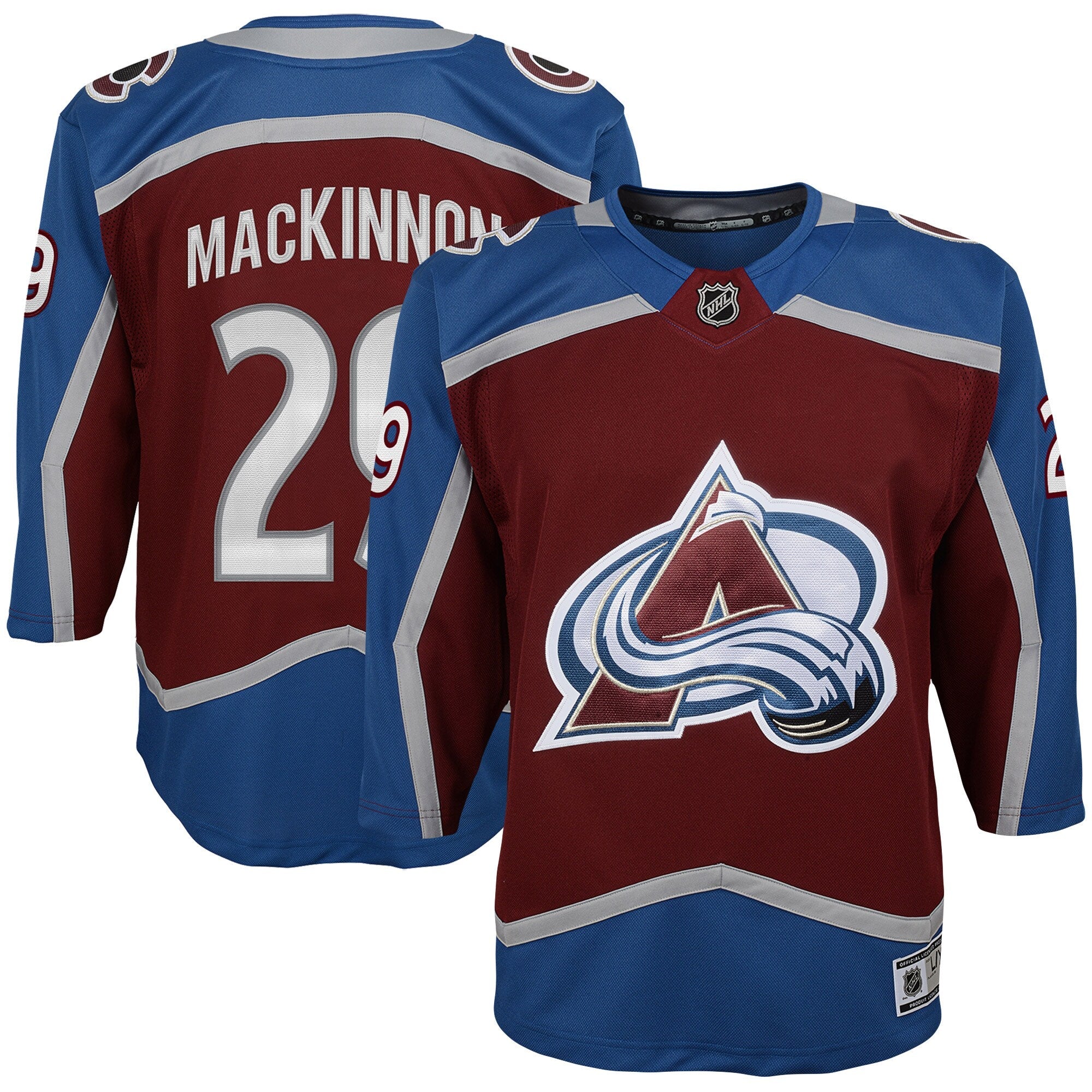 Nathan MacKinnon Colorado Avalanche Youth Alternate Premier Player Jersey - Navy/Burgundy